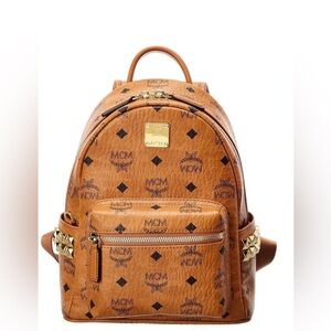 Authentic MCM Visetos Stark Leather Backpack